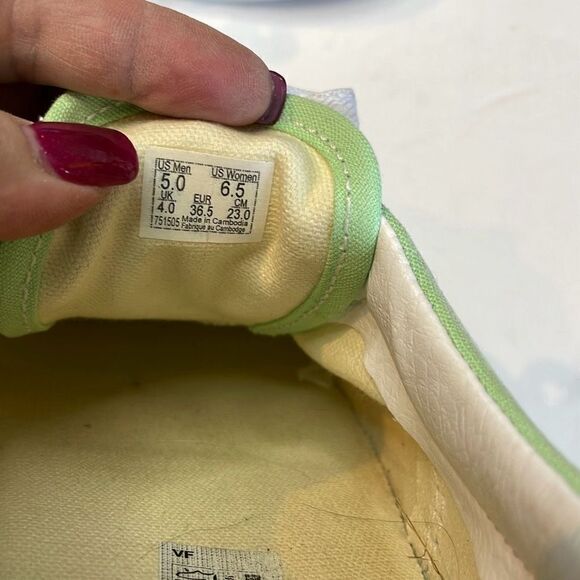 Vans Era Womens Canvas Low Top Lace Up Skate Sneaker Shoes Mint Green Size 6.5 - Picture 8 of 9